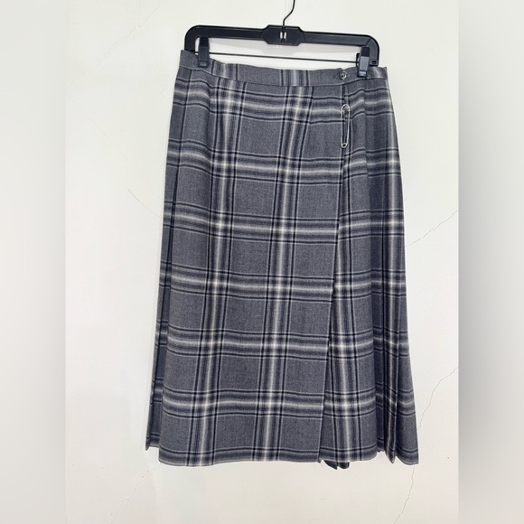 Vintage 70’s Highland Queen 100% Wool Tartan Kilt School Girl Pleated Midi Skirt - Picture 1 of 8